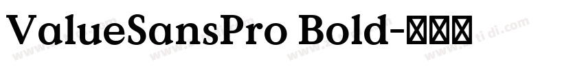 ValueSansPro Bold字体转换